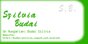 szilvia budai business card